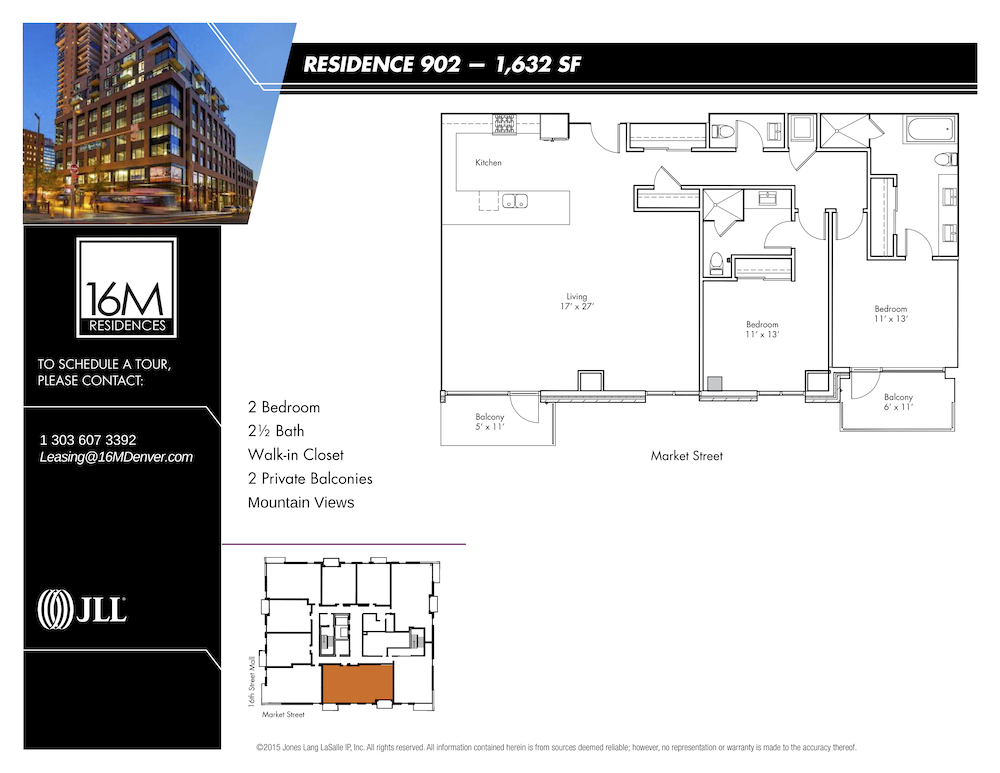 Residence Floor Plan 902 - 16M Denver